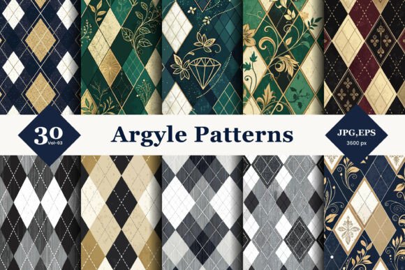 Argyle Style Seamless Patterns 03: Elevate Your Designs