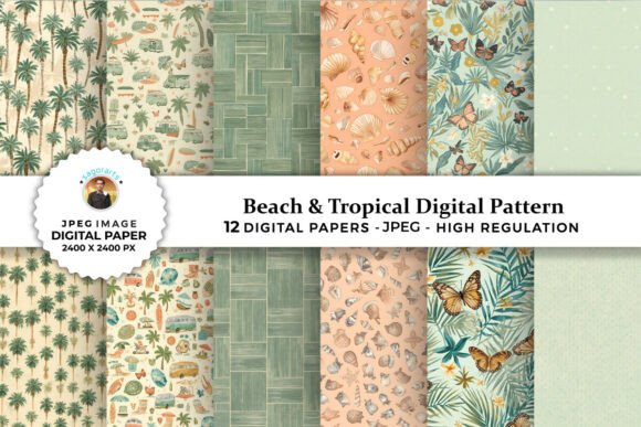 Beach Tropical Digital Patterns: The Ultimate Resource for Creative Crafters
