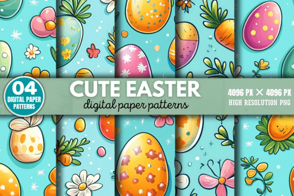 Cute Easter Patterns Digital Pattern 8