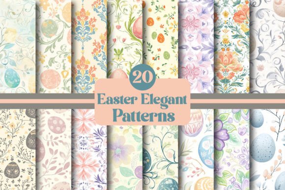 Easter Elegant Patterns: Elevating Your Creative Projects with High-Quality Digital Assets