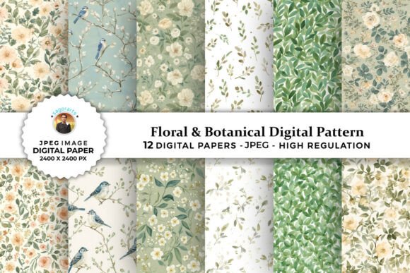 Floral Botanical Digital Patterns
