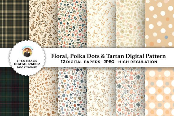 Floral, Polka Dots Tartan Patterns