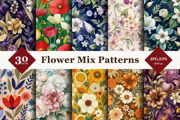 Flower Mix Style Seamless Patterns 05: A Comprehensive Evaluation