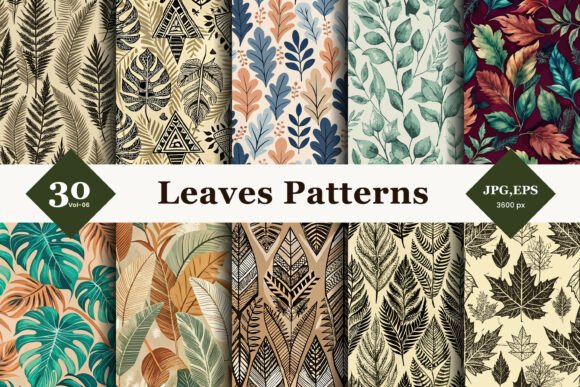 Leaves Seamless Patterns 06: A Versatile Design Resource