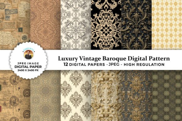 Luxury Vintage Baroque Digital Patterns