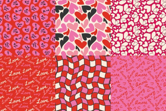 Red and Pink Valentine Patterns