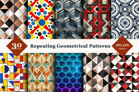 Repeating Geometric Seamless Patterns 01