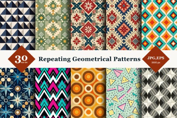 Repeating Geometric Seamless Patterns 04