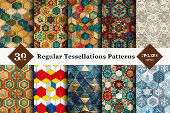 Unlocking the Beauty of Regular Tessellations: A Guide to Seamless Patterns 01 for Modern Design