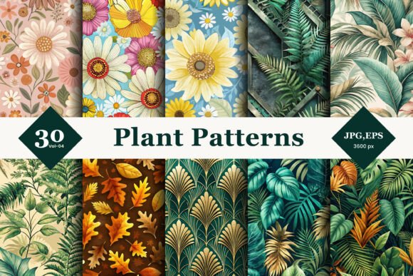 Unlocking the Potential of Plant Seamless Patterns 04 for Professional Design Projects